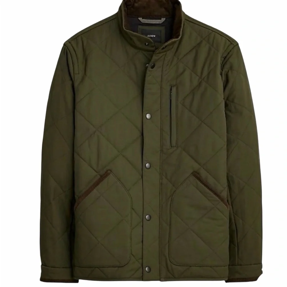 J. Crew Sussex Quilted Jacket with Primaloft in Dark Olive